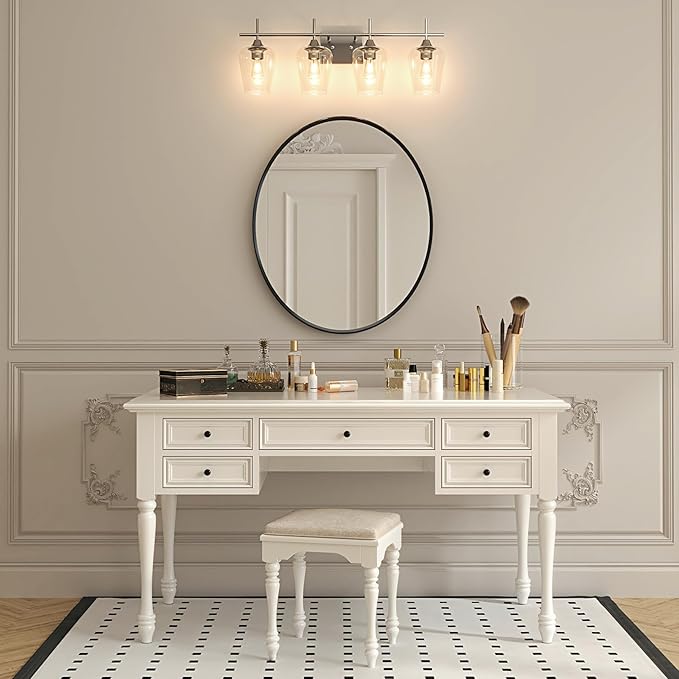 VONLUCE Bathroom Vanity Light, 4 Light Bathroom Light Fixture Over Mirror - Image 3