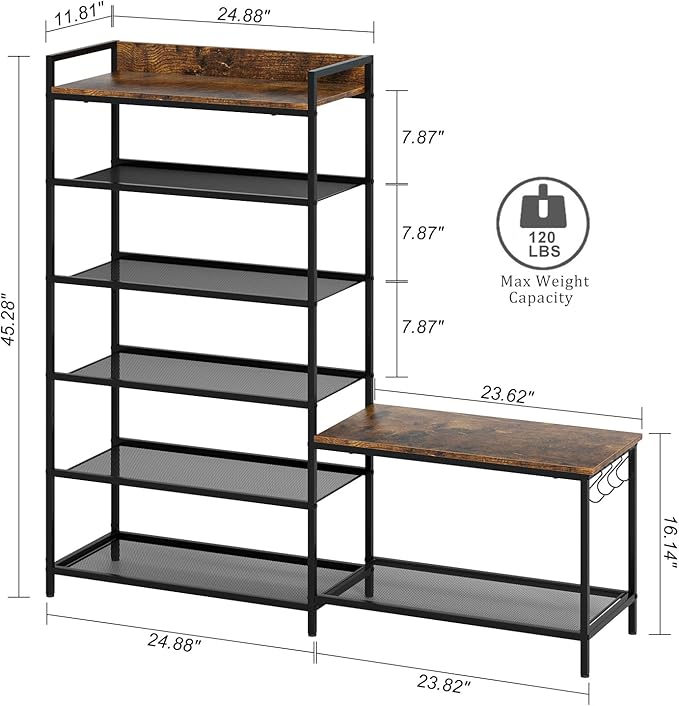 Shoe Rack Bench Storage Organizer - Image 3