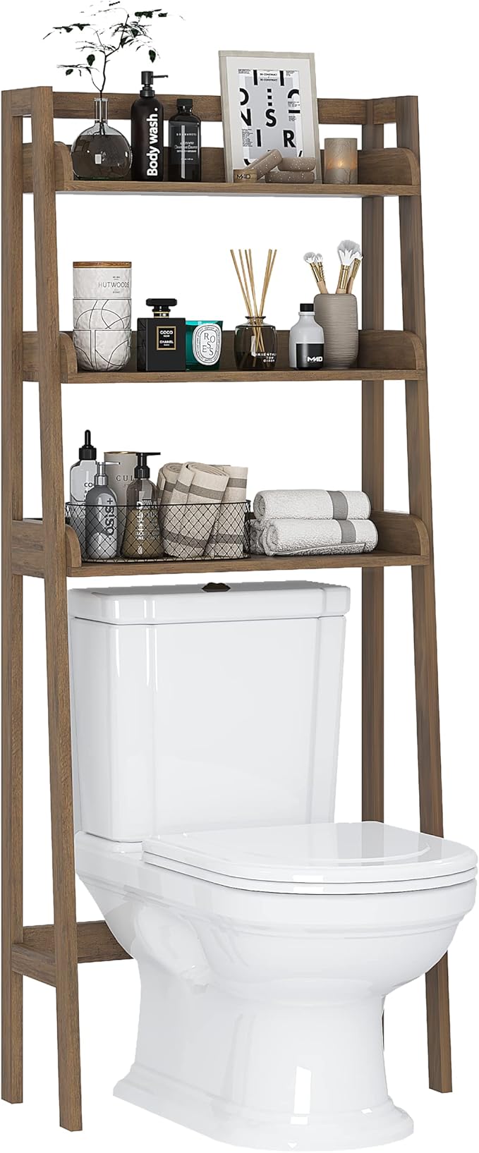 UTEX Over The Toilet Storage Shelf, 3-Tier Over Toilet Bathroom Organizer by UTEX