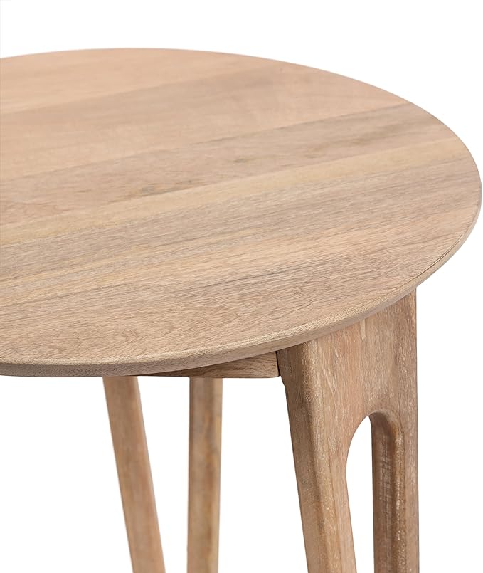 Kate and Laurel Kershaw Modern Round Side Table, Natural Wood, Transitional - Image 6
