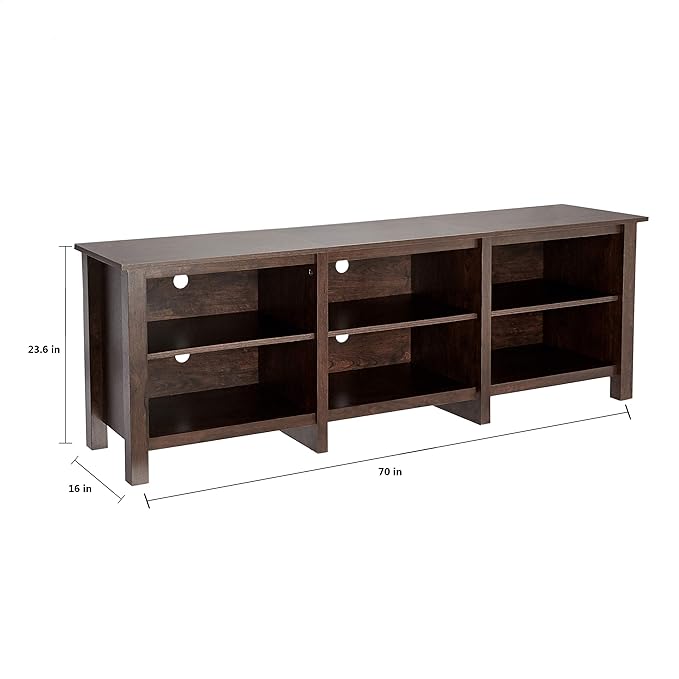 ROCKPOINT 70inch TV Stand Storage Media Console Entertainment Center - Image 2