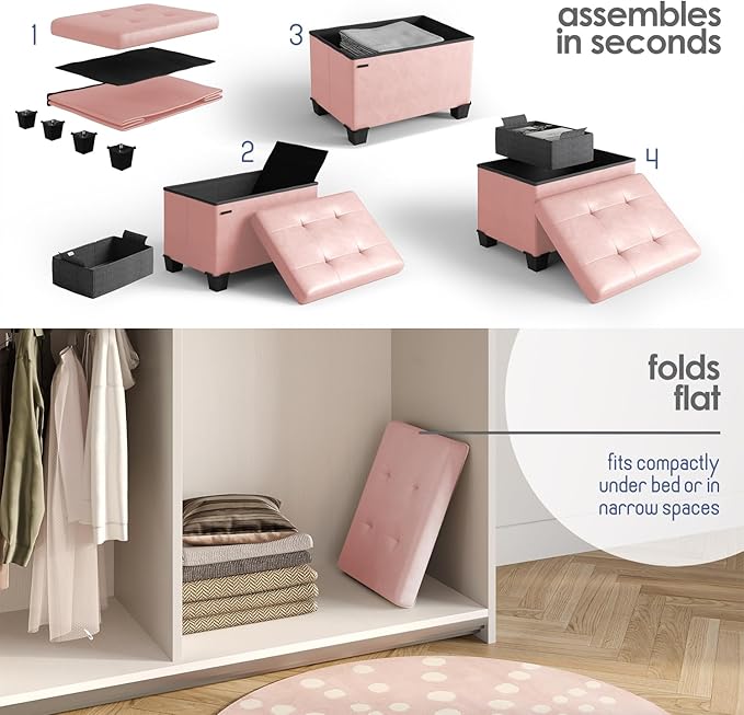 STORAGEBUD Storage Ottoman Cube - Image 9