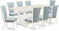 East West Furniture V027VE215-9 9 Piece Dining Room Set Includes a Rectangle by EastWestFurniture