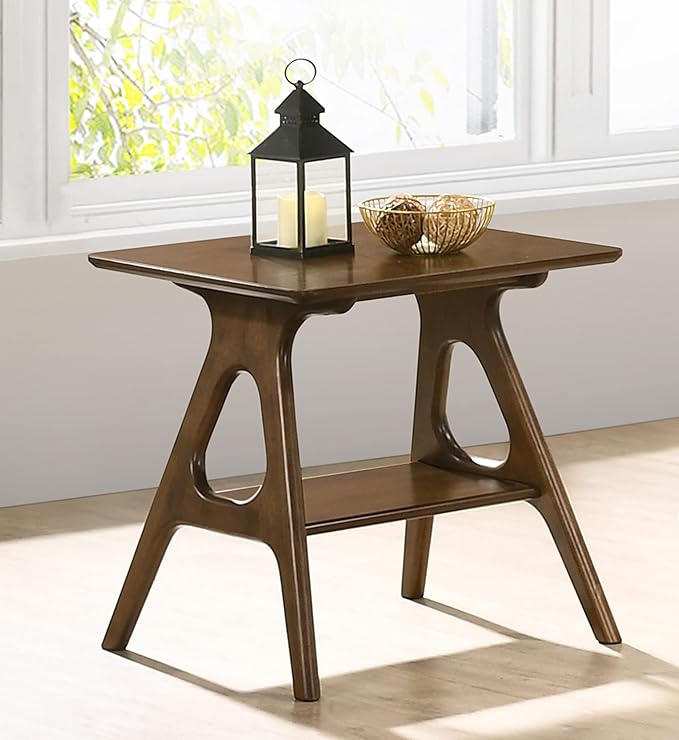 Roundhill Furniture Arona 3-Piece Coffee Table Set, Coffee Table and Two End - Image 8