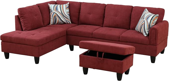 L Shaped Sectional Couch with Otttoman, Apartments - Image 6