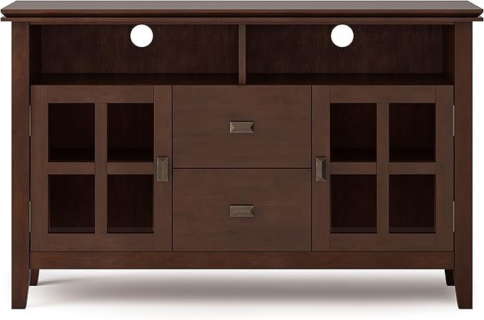 SIMPLIHOME Artisan SOLID WOOD 48 Inch Wide Contemporary TV Media Stand in - Image 4