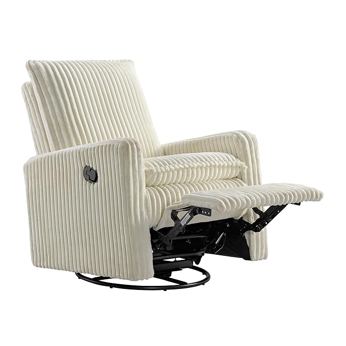 Oxford Baby Uptown Upholstered Swivel Glider and Recliner Nursery Chair - Image 6