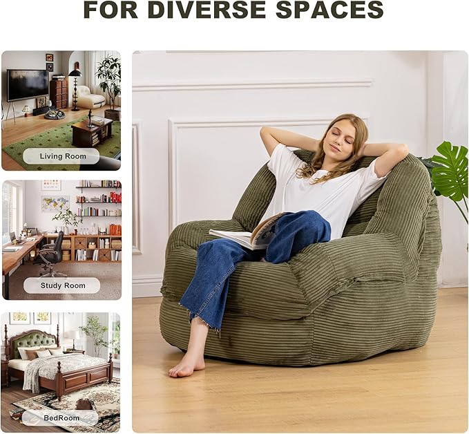 Giant Bean Bag Chair with Armrests - Image 8
