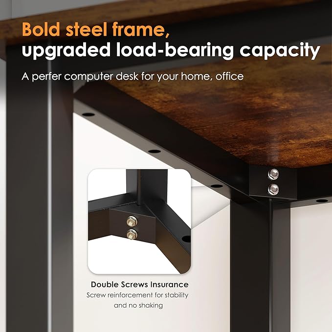 Need Computer Desk, 47 inch Home Office Desk, Modern Simple Style Home Office - Image 6
