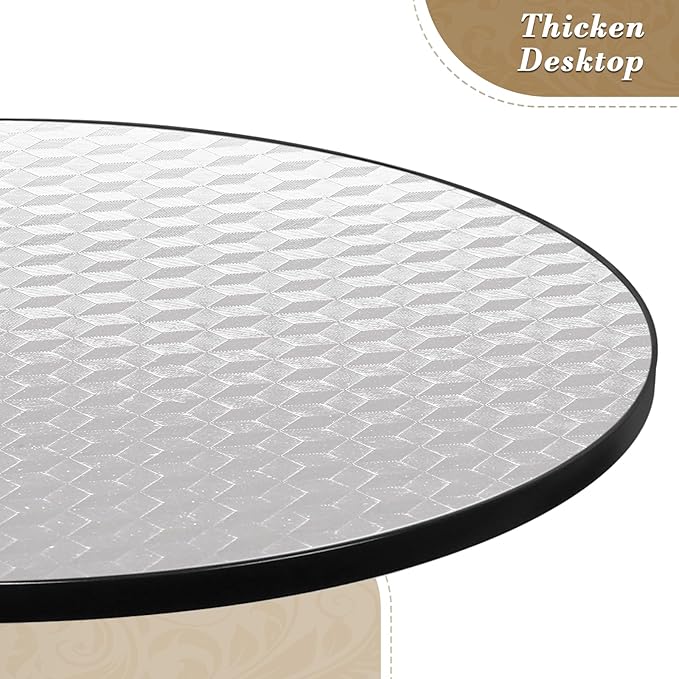 Athena Collection Modern Bar Table Round Top Height Adjustable, Tall Bistro Pub - Image 4