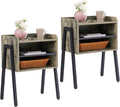 VECELO Nightstand Industrial Side End Table/Stackable Accent Furniture by VECELO