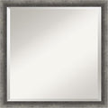Amanti Art Grey Wall Mirror 22x22 Burnished Concrete Narrow Square Bathroom by AmantiArt