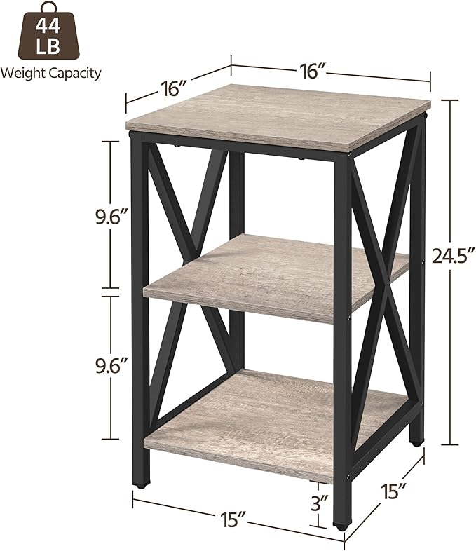 Yaheetech End Table Living Room, 3-Tier Side Table - Image 3