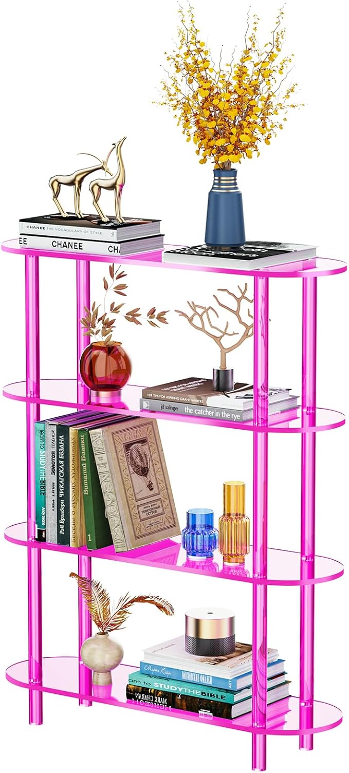 Clear Bookshelf, Acrylic Bookcase by AcrylicFurnitureHomeDecor