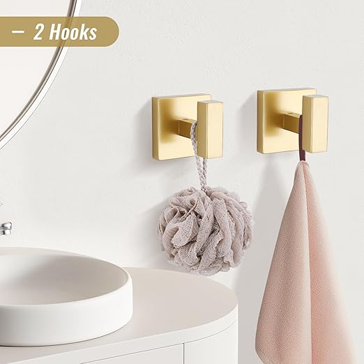 YACVCL Towel Bar Set 10-Piece Brushed Gold Bathroom Hardware Set, 23.6 Inch - Image 5