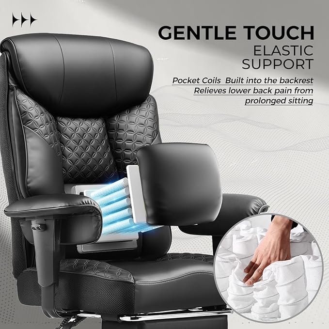 GTRACING Big and Tall Office Chair 400LBS Wide Ergonomic Gaming Chair - Image 6