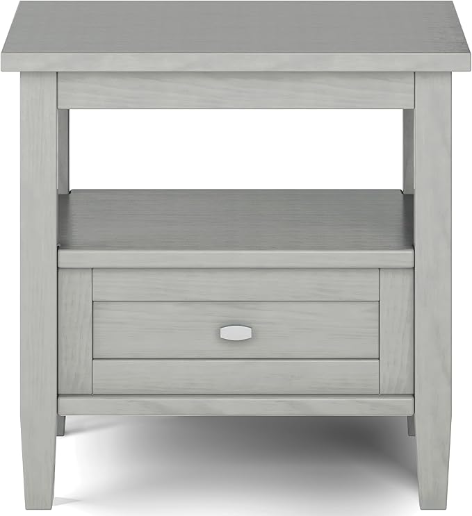SIMPLIHOME Warm Shaker SOLID WOOD 20 Inch Wide Rectangle Transitional End Side - Image 5