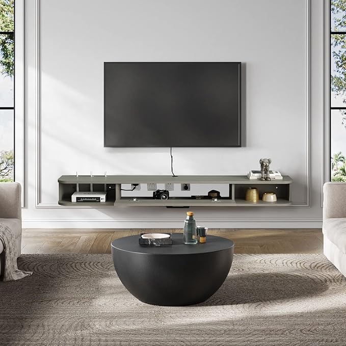 Pmnianhua Floating TV Stand, Floating TV Shelf - Image 9