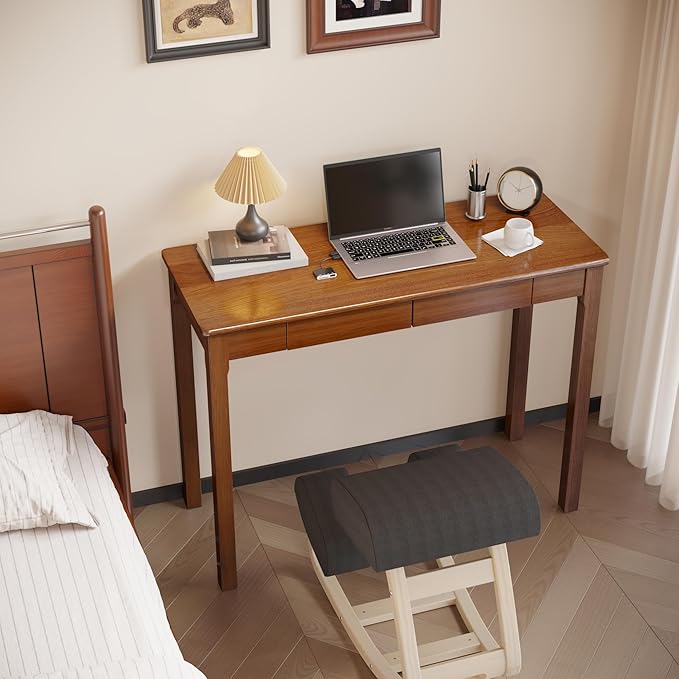 Solid Wood Desk with Drawers - Image 6