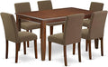 East West Furniture DUAB7-MAH-18 7 Piece Dining Room Table Set Consist of a by EastWestFurniture