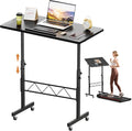 COMHOMA Small Standing Desk Adjustable Height & Tiltable Tabletop, Mobile Stand by ComHoma