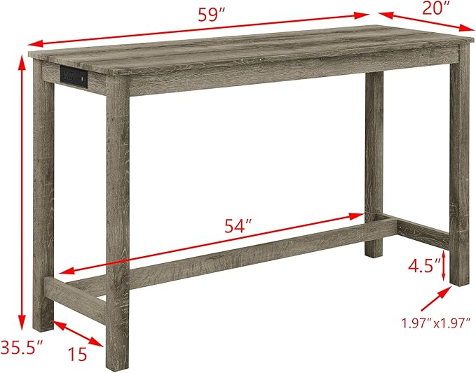 KEIKI 4-Piece Bar Table Set - Image 2
