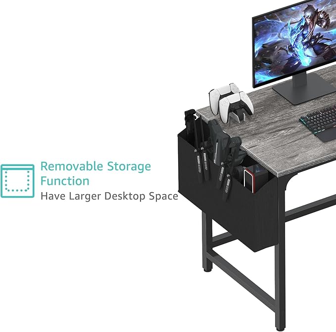 Lufeiya Computer Desk with Fabric Drawers, 40 Inch Gaming Desk - Image 6