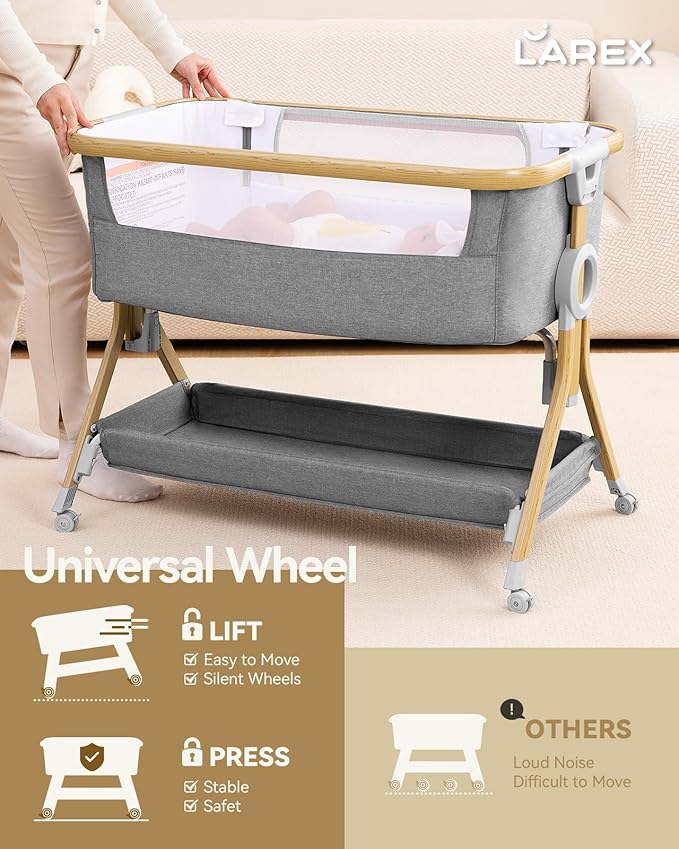 Larex Baby Bassinet Bedside Sleeper - Image 6