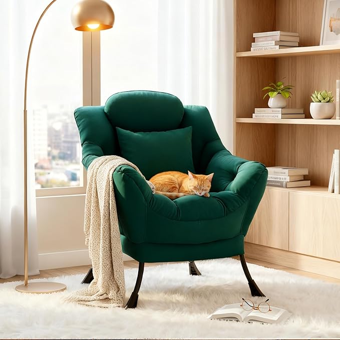 Lazy Chair, Reading Armchair, Large Modern Lounge Accent Chair, Leisure Sofa - Image 5