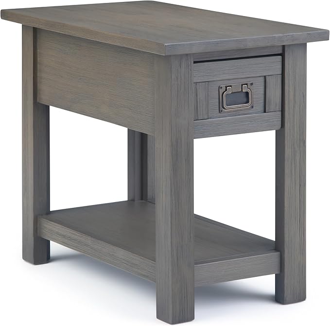 SIMPLIHOME Monroe SOLID ACACIA WOOD 14 inch Wide Rectangle Rustic Narrow Side by SimpliHome