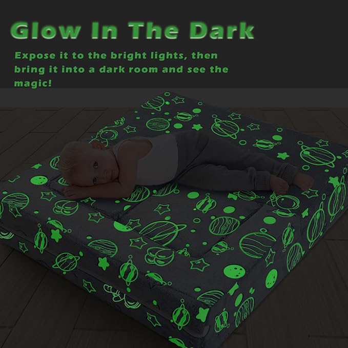 MeMoreCool Glow in The Dark Space Kids Modular Play Couch, Bedroom and Playroom - Image 5