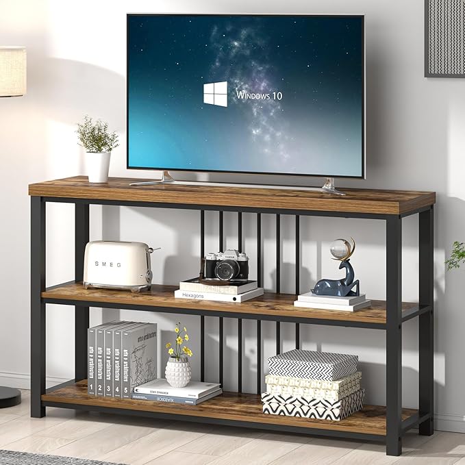 FOLUBAN Industrial Console Table, 3 Tier Entryway Table, Sofa Foyer Table - Image 3