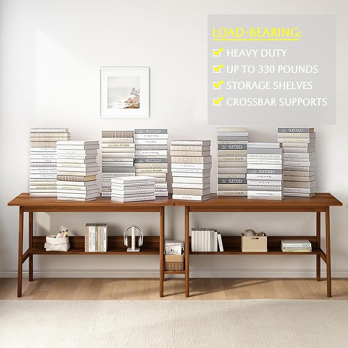 2-Person Writing Desk with Bookshelf - Image 5