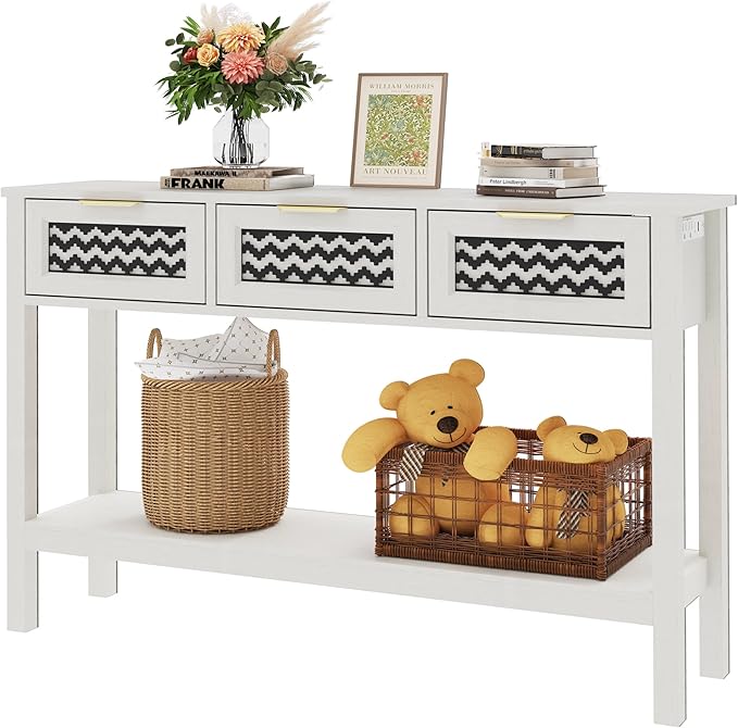 Entryway Table, Boho Console Table by YOCONYO