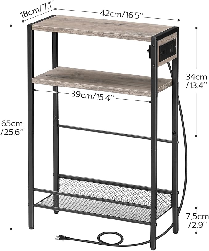 HOOBRO Small Narrow Side Table - Image 3
