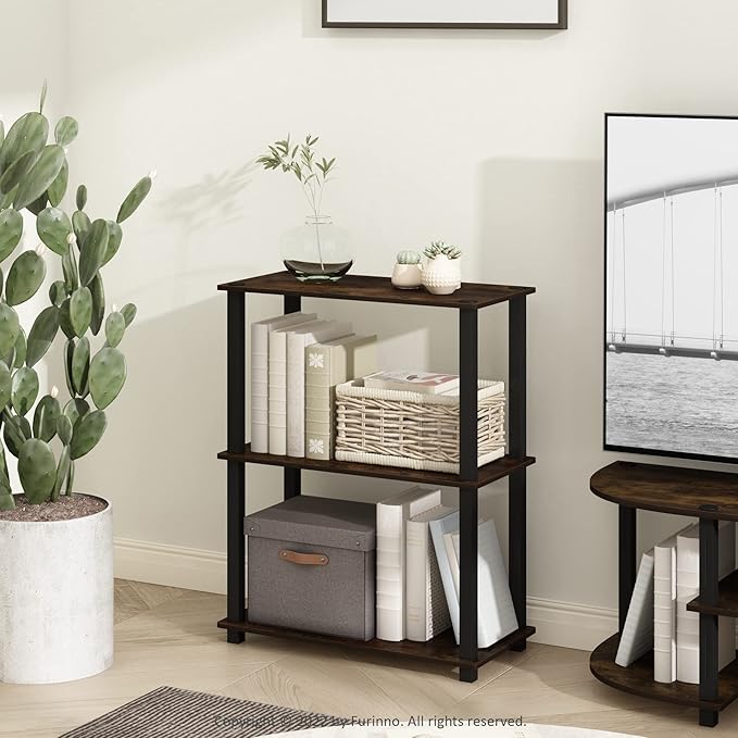Furinno Turn-S-Tube 3-Tier Compact Multipurpose Shelf Display Rack - Image 2