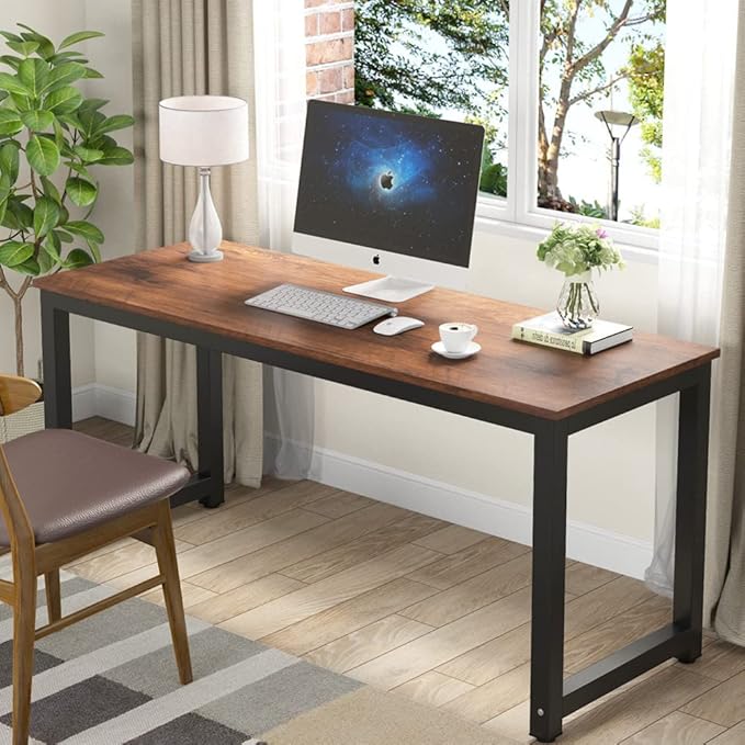 Tribesigns Computer Desk, 63 inch Large Office Desk Computer Table Study - Image 4