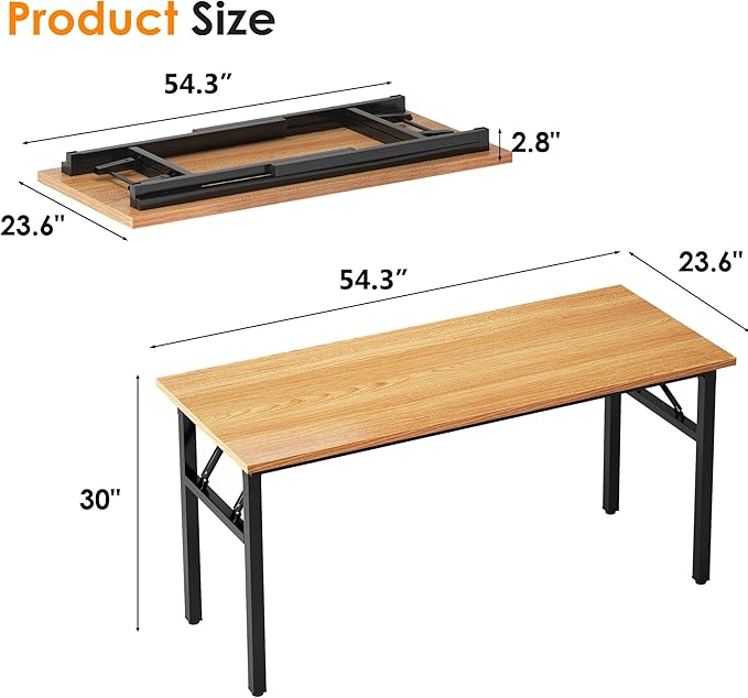 Need Folding Desk, 54 inch Large Computer Desk - Image 3