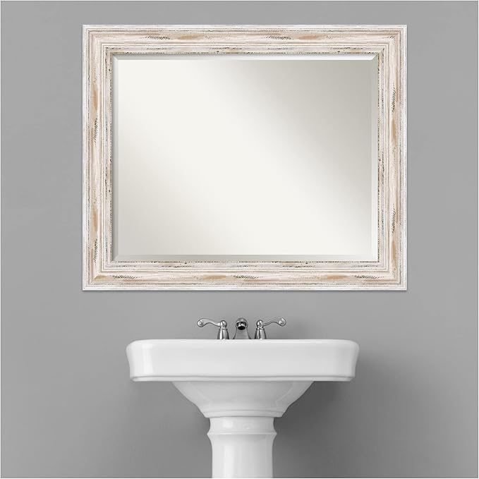Amanti Art White Bathroom Mirror - Image 6
