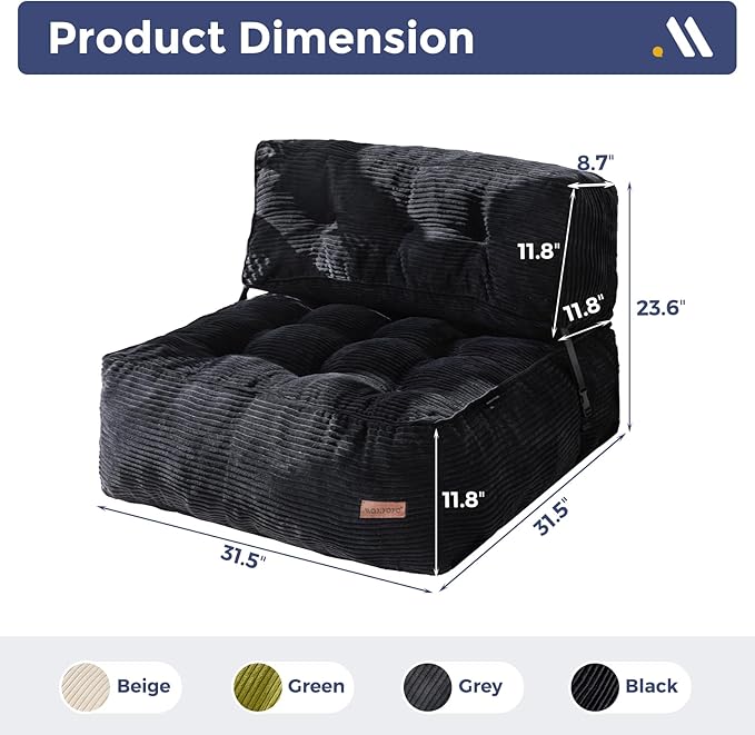 MAXYOYO Floor Sofa Bean Bag Sofa Couch, Comfy Floor Couch - Image 2