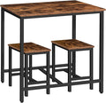 HOOBRO 3-Piece Industrial Dining Table Set, Kitchen Table, Space Saving Dinette by HOOBRO
