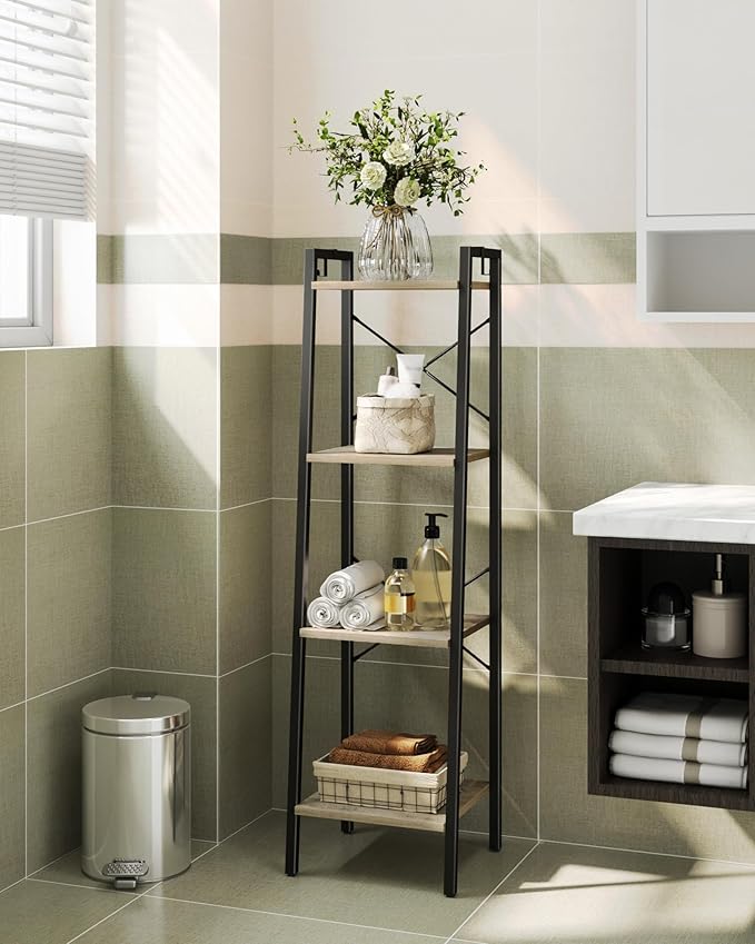 Ladder Shelf, Bookshelf Bookcase, Freestanding Corner Storage Shelve - Image 4