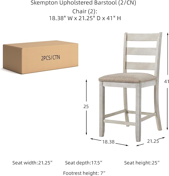 Signature Design by Ashley Skempton 24" Counter Height Upholstered Barstool - Image 3