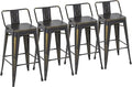 Yongchuang 26 inch Metal Bar Stools Set of 4 Counter Bar Stools Distressed Gold by YongchuangInternational