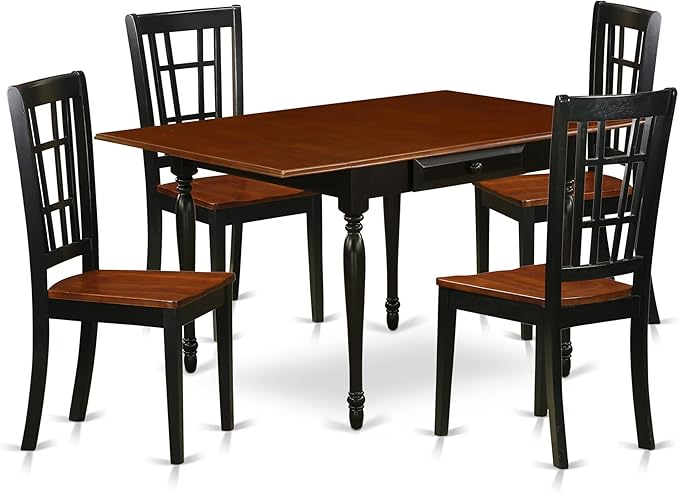 East West Furniture MZNI5-BCH-W 5 Piece Kitchen Table Set by EastWestFurniture