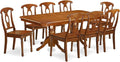 East West Furniture NANA9-SBR-W 9 Piece Kitchen Table & Chairs Set Includes a by EastWestFurniture