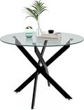 Round Tempered Glass Dining Table by NIERN
