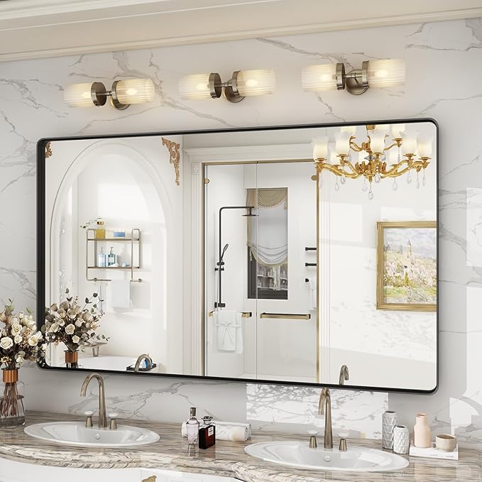 60x36 Inch Black Framed Bathroom Mirror by VANLIOBathroomMirror
