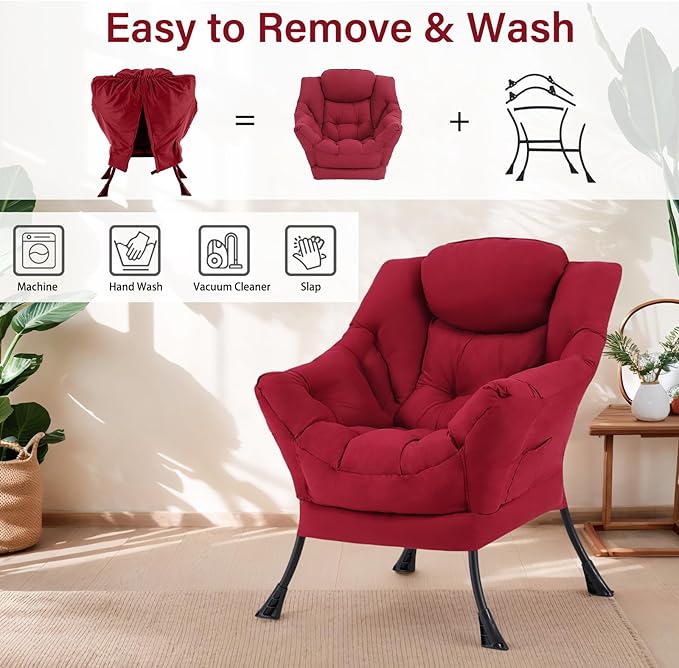 Lazy Chair for Living Room, Modern Accent Chairs - Image 6