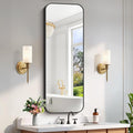 FORBATH Bathroom Mirror 20" x 55", Rectangle Black Bathroom Mirror by FORBATH